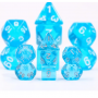 Mini Dice - D10 unité  - Translucide - Bleu - Blanc -  HD