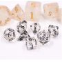 Mini Dice - D8  - Translucide - Clair - Noir -  HD