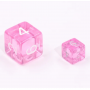 Mini Dice - Set 7 dés - Translucide - Rose - Argenté -  HD