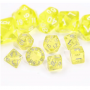 Mini Dice - D10 unité  - Translucide - Jaune - Argenté -  HD