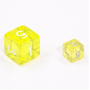 Mini Dice - D4  - Translucide - Jaune - Argenté -  HD