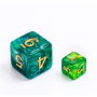 Mini Dice - D12  - Pearl - Vert - Doré - HD