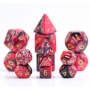 Mini Dice - D10 unité  - Blend - Rouge - Noir - Doré - HD