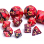 Mini Dice - D10 unité  - Blend - Rouge - Noir - Doré - HD