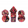 Mini Dice - D10 unité  - Blend - Rouge - Noir - Doré - HD