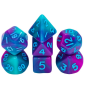Mini Dice - D8  - Blend - Sarcelle - Pourpre - Blanc - HD