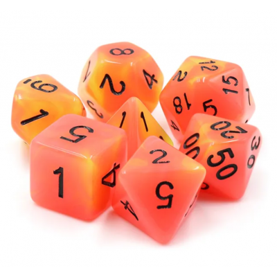 Fluorescent - D20 - Orange - Jaune - Noir - HD