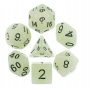 Fluorescent - Set de 7 dés - Vert Fluo - Noir - HD