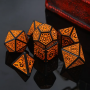 Opaque Magic Flame - Set de 7 dés - Orange - Noir - HD