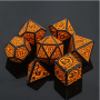 Opaque Magic Flame - Set de 7 dés - Orange - Noir - HD