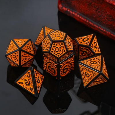 Opaque Magic Flame - D8   - Orange - Noir - HD