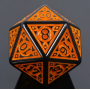 Opaque Magic Flame - D4   - Orange - Noir - HD