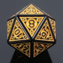 Opaque Magic Flame - D10 dizaine   - Doré  - Noir - HD