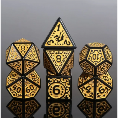 Opaque Magic Flame - D12   - Doré  - Noir - HD