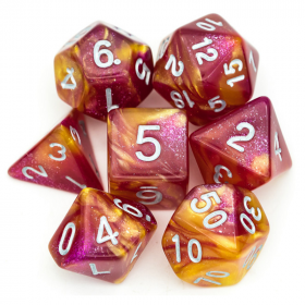 Dés Duetto Glitter - Pourpre / Jaune - Doré - Udixi