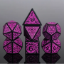 Opaque Magic Flame - Set de 7 dés - Pourpre - Noir - HD