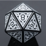 Opaque Magic Flame - D10 unité  - Argenté  - Noir - HD