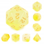 Dés Milky - D10 unité  - Jaune - Doré - HD