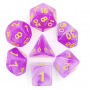 Dés Milky - D6 - Pourpre - Doré - HD