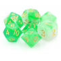 Dés Milky - D20 - Vert - Doré - HD