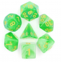 Dés Milky - D20 - Vert - Doré - HD