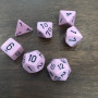 Chessex - Opaque - Pastel  - Rose - Noir - Set 7 dés - CHX 25428