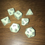 Chessex - Opaque - Pastel  - Vert -  Noir - Set 7 dés - CHX 25428