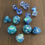 Chessex - Mega Hedral  - Festive - Waterly - Blanc - Set 7 dés