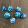 Chessex - Mega Hedral  - Festive - Waterly - Blanc - Set 7 dés