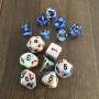 Chessex - Mega Hedral  - Festive - Circus - Noir - Set 7 dés