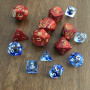 Chessex - Mega Hedral  - Scarab - Scarlet - Doré - Set 7 dés