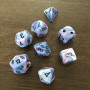 Chessex - Lab Dice 8  - Festive -  Hydrangea - Noir  - CHX 30065