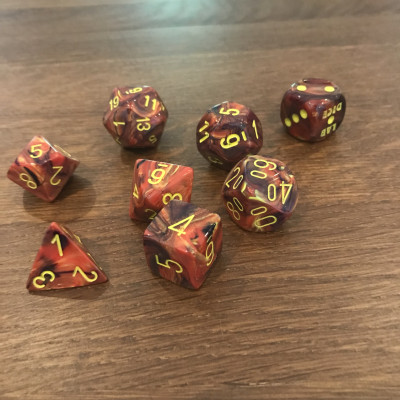 Chessex - Lab Dice 5  - Vortex - Underworld - Jaune - CHX 30050