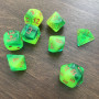 Chessex - Lab Dice 4 - Gemini - Plasma Vert - Sarcelle - Orange - CHX 30048