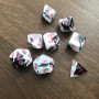 Chessex - Lab Dice 4 - Gemini - Noir - Blanc - Rose - CHX 30043
