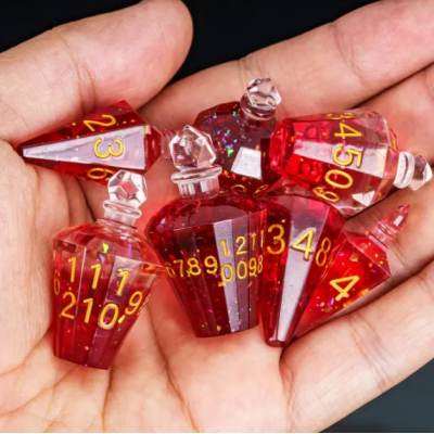 Dés Potions  - Set 7 dés - Rouge - Udixi