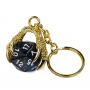 Porte clef dragon avec D20 noir