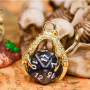 Porte clef dragon avec D20 noir