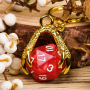 Porte clef dragon avec D20 Rouge