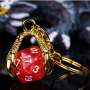 Porte clef dragon avec D20 Rouge