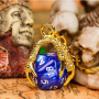 Porte clef dragon avec D20 Bleu
