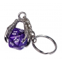 Porte clef dragon avec D20 Pourpre