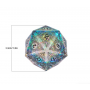 D20 géant 33mm -  Arêtes pointues - Translucide - Noir - Udixi