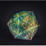 D20 géant 33mm -  Arêtes pointues - Translucide - Noir - Udixi