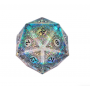 D20 géant 33mm -  Arêtes pointues - Translucide - Noir - Udixi