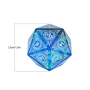 D20 géant 33mm -  Arêtes pointues - Bleu  - Udixi
