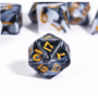 D10 unité - Mini dés  - Blend  - Noir - Blanc - Acrylique - Udixi