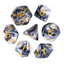 D10 unité - Mini dés  - Blend  - Noir - Blanc - Acrylique - Udixi