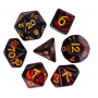 D10 - Mini dés  - Blend  - Rouge - Noir - Acrylique - Udixi