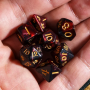 D10 dizaine - Mini dés  - Blend  - Rouge - Noir - Acrylique - Udixi